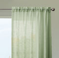 Homemonde Sheer Curtain 5 Feet Window Set Of 2 Cotton Transparent Rod Pocket Curtains Light Weight Deorative Panels Mint Green