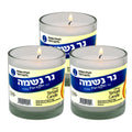 Yahrzeit Memorial Candles Ner Neshama 26 Hours Kosher Yizkor Yarzheit Candle 1 Day Jewish Remembrance Candles 3 Pack in Glass Ja