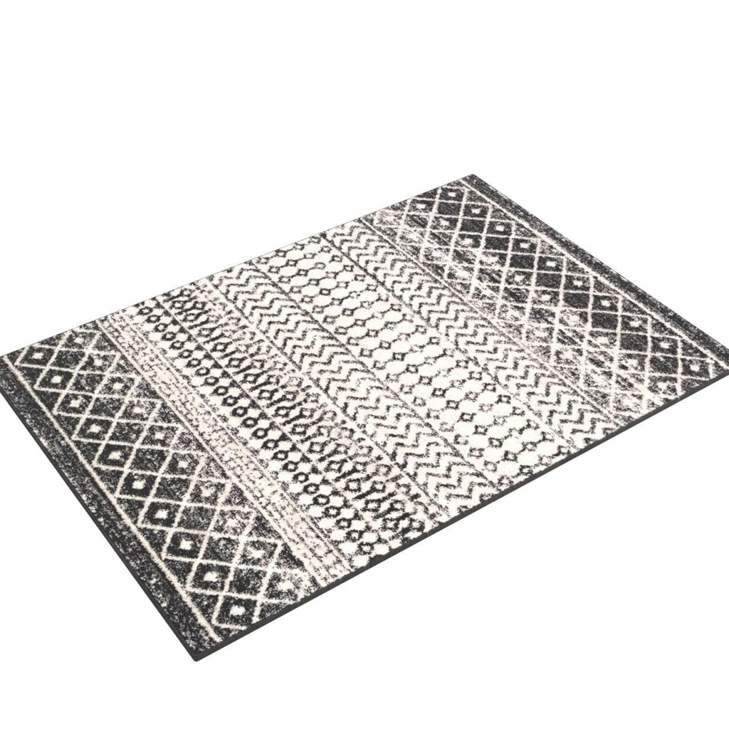 Livabliss Chester Boho Moroccan Area Rug,3'11'' X 5'7'',Black