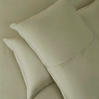 Nestl Light Sage Duvet Cover Full Size - Soft Double Brushed Full Size Duvet Cover Set, 3 Piece, With Button Closure, 1 Duvet Co