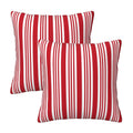 Red and White Striped Pillow Covers 18x18 in Couch Pillow Case Sets of 2 Modern Decorative Square Throw Pillows for Home Living 