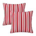 Red and White Striped Pillow Covers 18x18 in Couch Pillow Case Sets of 2 Modern Decorative Square Throw Pillows for Home Living 