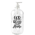 God Bless Our Home 16 oz Glass Soap Dispenser