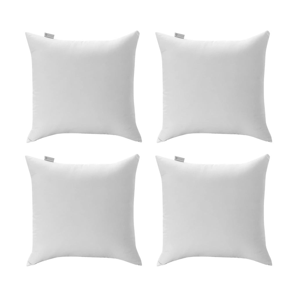 Acanva Throw Pillow Inserts For Bed Couch Sofa, Ultra Soft Polyester Filling For Decorative Cushion Square Sham Form, 4 Count (P