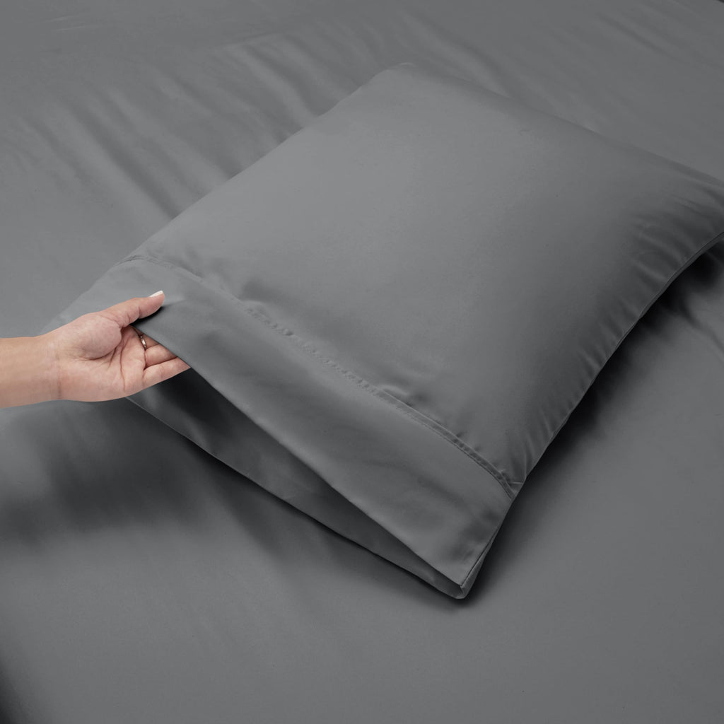 Nestl Extra Deep Pocket Sheets - Fits Mattress 18-24 Inches Deep, Extra Deep Pocket Twin Sheets Sets, 3 Piece Twin Size Sheets, Twin Sheets Deep Pocket, Grey Sheets