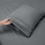 Nestl Extra Deep Pocket Sheets - Fits Mattress 18-24 Inches Deep, Extra Deep Pocket Twin Sheets Sets, 3 Piece Twin Size Sheets, Twin Sheets Deep Pocket, Grey Sheets