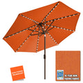 Eliteshade Usa 10-Year-Non-Fading Solar 9Ft Market Umbrella With 80 Led Lights Patio Umbrellas Outdoor Table Umbrella With Venti