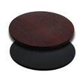 3 Pk. 30 Round Table Top with Black or Mahogany Reversible Laminate Top