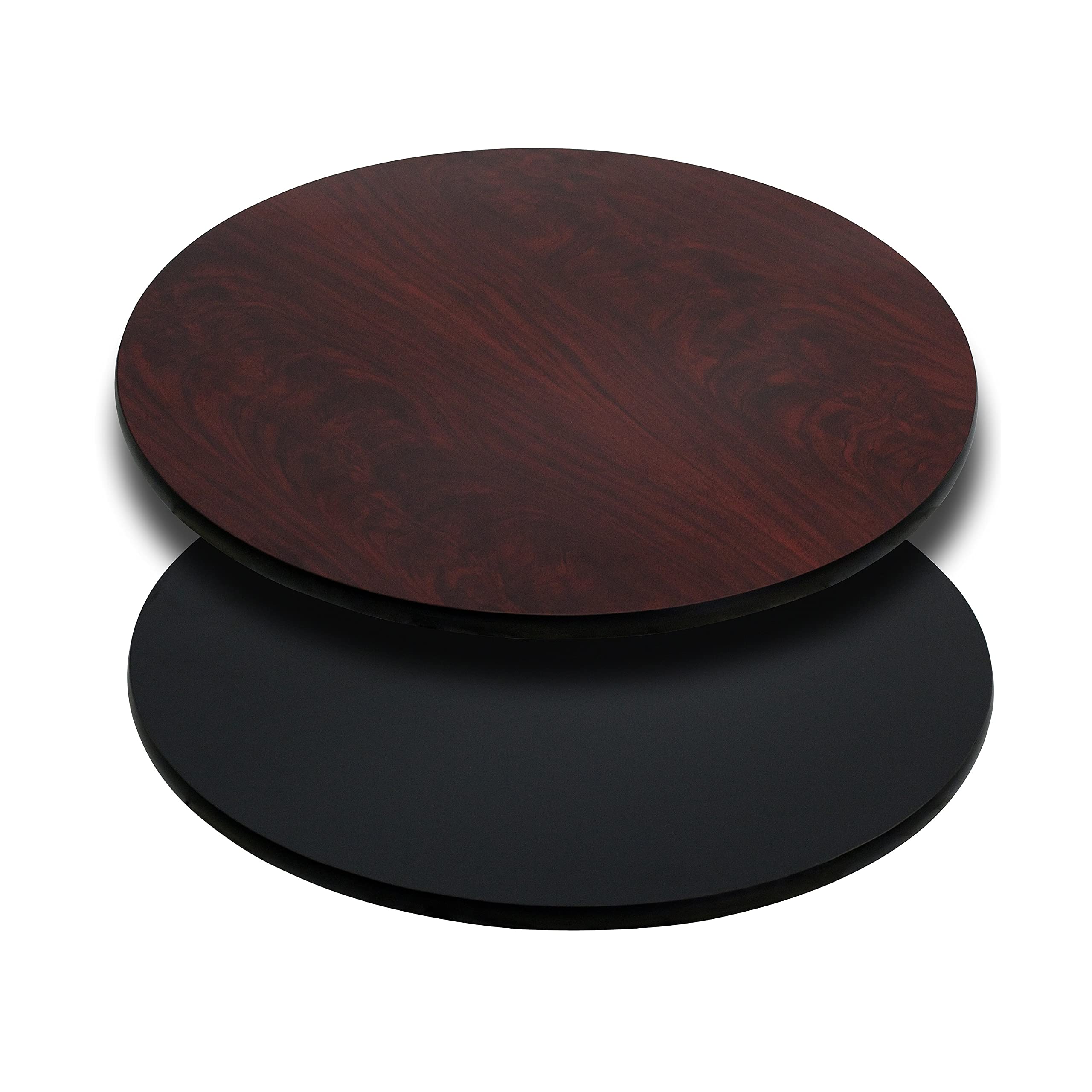 3 Pk. 30 Round Table Top with Black or Mahogany Reversible Laminate Top