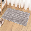 Luxe Home Bath Mat Super Soft Microfiber Non Slip Scotland Maze Cut Bathroom mats Water soak Washable Doormat for Home, Bedroom,