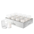 Simply Soson Votive Candles Bulk, 24 Ivory Votive Candles with Glass, 10 Hours Burn time, Small Candles, Bulk Candles, Unscented