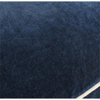 Kosas Home Harriet Velvet Accent Pillow, 18x18, Navy