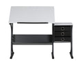 SD Studio Designs 2 Piece Eclipse Ultra Center/Drawing Table with Stool, Angle Adjustable Top, Storage Shelves, and Drawers