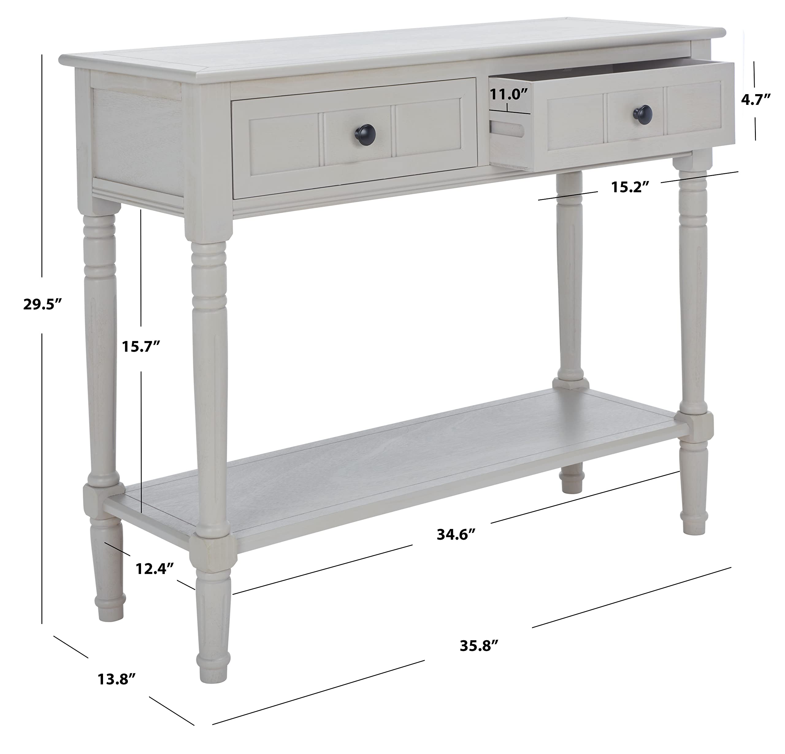 Safavieh American Homes Collection Samantha Vintage Grey 2-Drawer Console Table