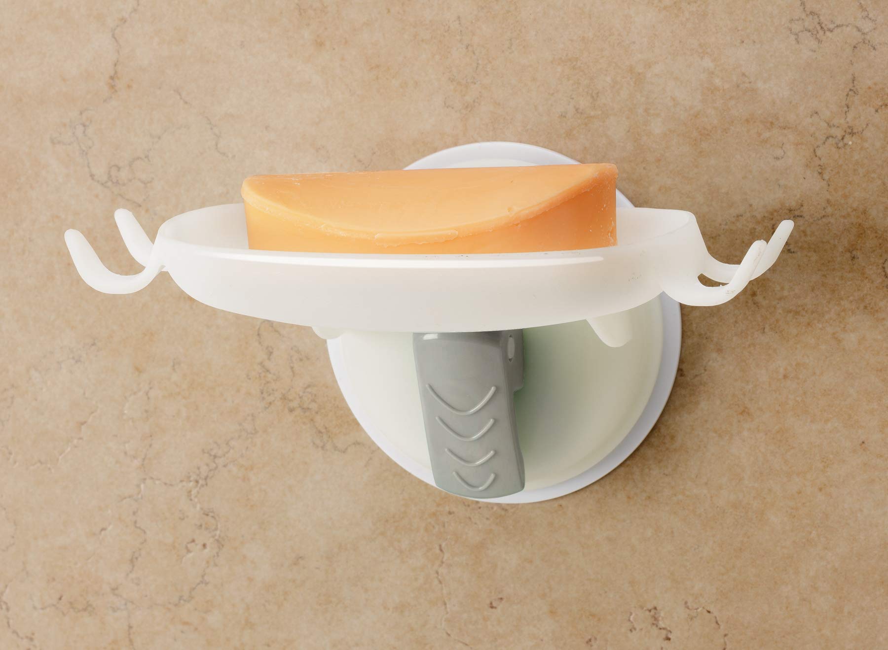 Changing Lifestyles Safe-Er-Grip Soap Dish With Razor Hooks