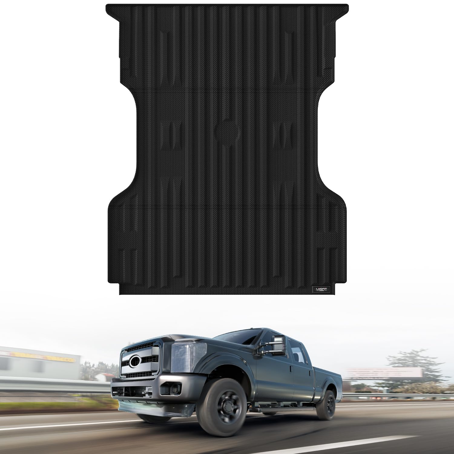 Lasfit Bed Mat For Ford F250 F350 F450 Truck Bed (6.75Ft,81.8 ' Bed) 2009-2015 2016 Car Bed Liner All Weather Protector Tpe Tru