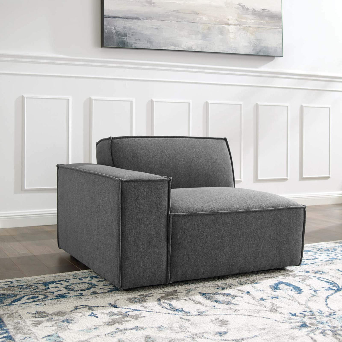 Modway Eei3870Cha Restore Rightarm Sectional Sofa Chair, Charcoal