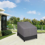 Easy-Going Outdoor Chair Cover Waterproof, Heavy Duty Patio Chair Cover, Windproof Outdoor Furniture Cover With Air Vent (2 Pack-33.5Wx31.5Dx36H Inch, Gray/Black)