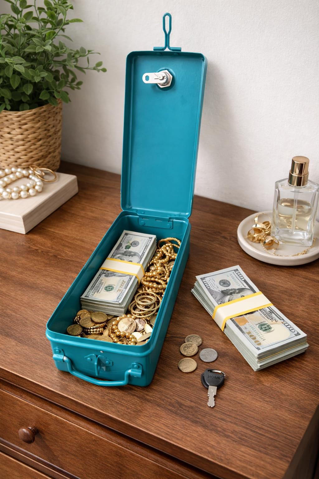 Jayco Cheque Box/Bank Locker Storage Box for Cheque Books ( 12 x 5 x 4), Rectangular