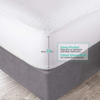 Nestl Premium Cotton Terry Mattress Protector - Soft And Waterproof Twin 14 Inch Deep Pocket Mattress Protector - Breathable & N