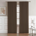 DUALIFE Blackout Curtains/Drapes 84 Inches Long, Light Blocking Privacy Draperies,52 inches by 84 inch,2 Panels,Brown