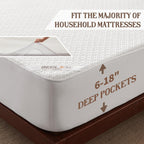 Bedlore King Mattress Protector, Waterproof Noiseless Mattress Cover With Deep Pocket For 6-18 Inches Mattress, Soft Breathable