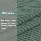 Turquoize Stretch Sofa Slipcover Loveseat Cover Couch Covers For 2 Cushion Couch 1 Piece Sofa Slipcover For Living Room With Jacquard Fabric And Elastic Bottom Furniture Protector(Loveseat, Dark Cyan)