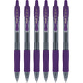 Pilot G2 Premium Retractable And Refillable Gel Ink Pens, 0.7Mm Fine Point, Grape Purple, 6 Count