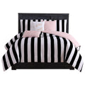 Juicy Couture Jyz010171 Cabana Stripe 6-Piece Reversible Set, King, Canaba Stripe Black