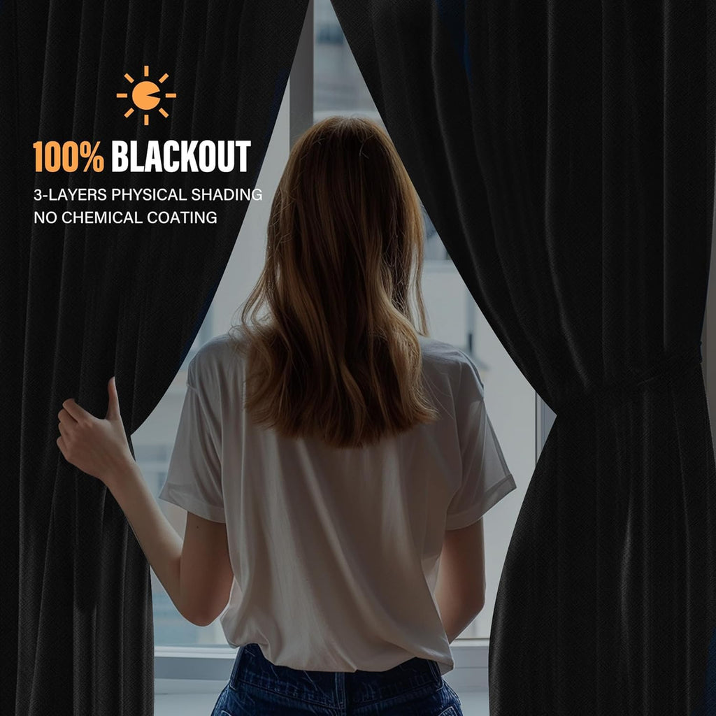 Makefeile Room Divider Curtain With Flexible Ceiling Track Set,Total Blackout Ceiling Curtains And Track,Sliding Door Curtains E