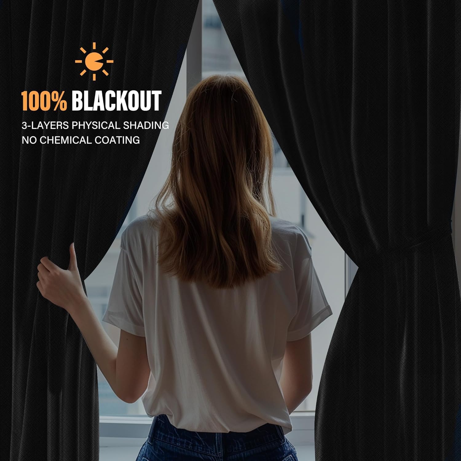 Makefeile Room Divider Curtain With Flexible Ceiling Track Set,Total Blackout Ceiling Curtains And Track,Sliding Door Curtains E