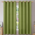 Bgment Curtains 63 Inch Length 2 Panels Set For Bedroom, Grommet Thick Linen Look Burlap Textured Light Filtering Privacy Window Drapes For Farmhouse Living Room, 52 X 63 Inch, Olive Green