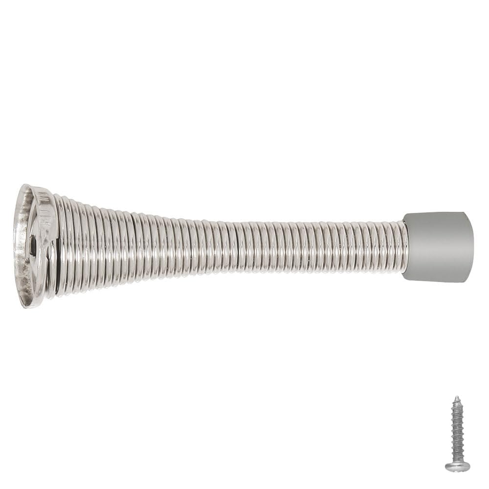 Design House 181701 Spring Door Stop, 10-Pack, Satin Nickel