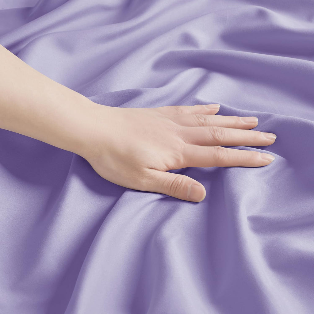 Nestl Lavender Pillow Cases Queen Size Set Of 2, Soft Queen Pillow Case, 1800 Microfiber Queen Pillow Cases 2, Pillowcases Queen, Envelope Closure Pillowcase, Pillow Covers Queen Size, 20X30 Inches