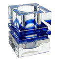 Amlong Crystal Desktop Collection Crystal Pen Holder, Blue