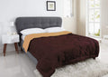 Microfibre Reversible Ac Comforter/Blanket/Quilt, Lightweight, Double/Queen (Brown/Beige), 250 Gsm