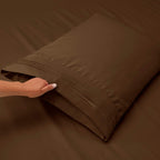 Clara Clark Full Sheets, 6 Piece Set - Hotel Luxury Sheets For Full Size Bed, Super Soft Bedding Sheets & Pillowcases, Full Size Sheets, Chocolate Brown