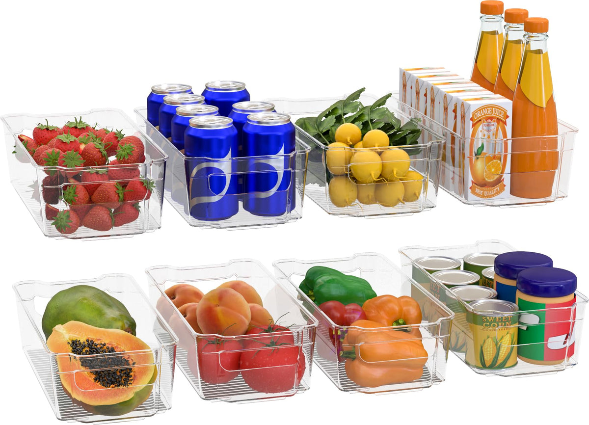 Utopia Home  Fridge Organizer Bins  Refrigerator Organizing Bins  Pantry Organizers And Storage  Stackable Storage Bins For