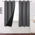 LEMOMO Frost Grey Thermal Blackout Curtains/40 x 72 Inch/Set of 2 Panels Room Darkening Curtains for Bedroom and Living Room
