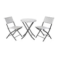 Modern 3 Piece Folding French Bistro Table and Chairs Set