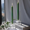 Woho Clear Taper Candle Holders Set of 8 for Taper Candles/Tea Lights Candles, Ribbed Glass Candlestick Holders for Wedding Tabl
