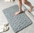 Dherik Tradworld Bath Mat Cobblestone Bathroom Rugs Super Water Absorbent Bath Mats for Bathroom Machine Washable Bath Rugs 12mm