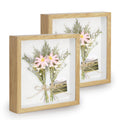 Anhow 2pcs 8x8 Shadow Box Frame, 3D Picture Frame Display Cas with Real Transparent Glass for Photos, Memorabilia, Crafts, Souve