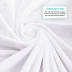 Nestl Premium Cotton Terry Mattress Protector - Soft And Waterproof Twin 14 Inch Deep Pocket Mattress Protector - Breathable & N