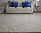 HomeRoots 511852 8 x 11 ft. Taupe & Ivory Wool Abstract Hand Tufted Handmade Stain Resistant Rectangle Area Rug