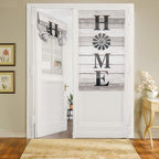 Door Curtains For Door Windows, Rustic Windmill Wood Door Window Curtains For French Glass Door, Privacy Thermal Insulated Tie U