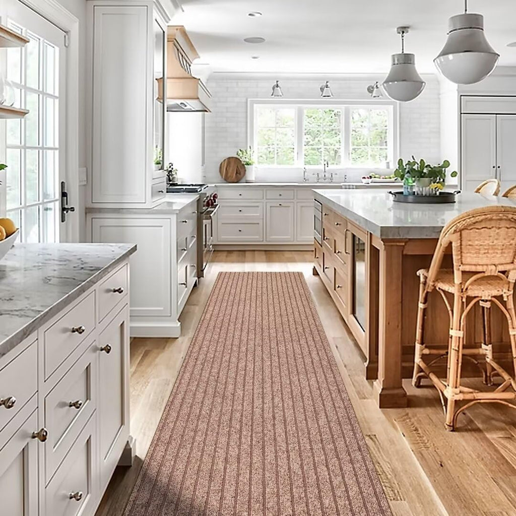 Gotohipi Runner Rug 4'x61'Indoor Outdoor Utility Carpet,Area Rugs with Non Slip Rubber Backing for Hallway Kitchen Entryway Balc