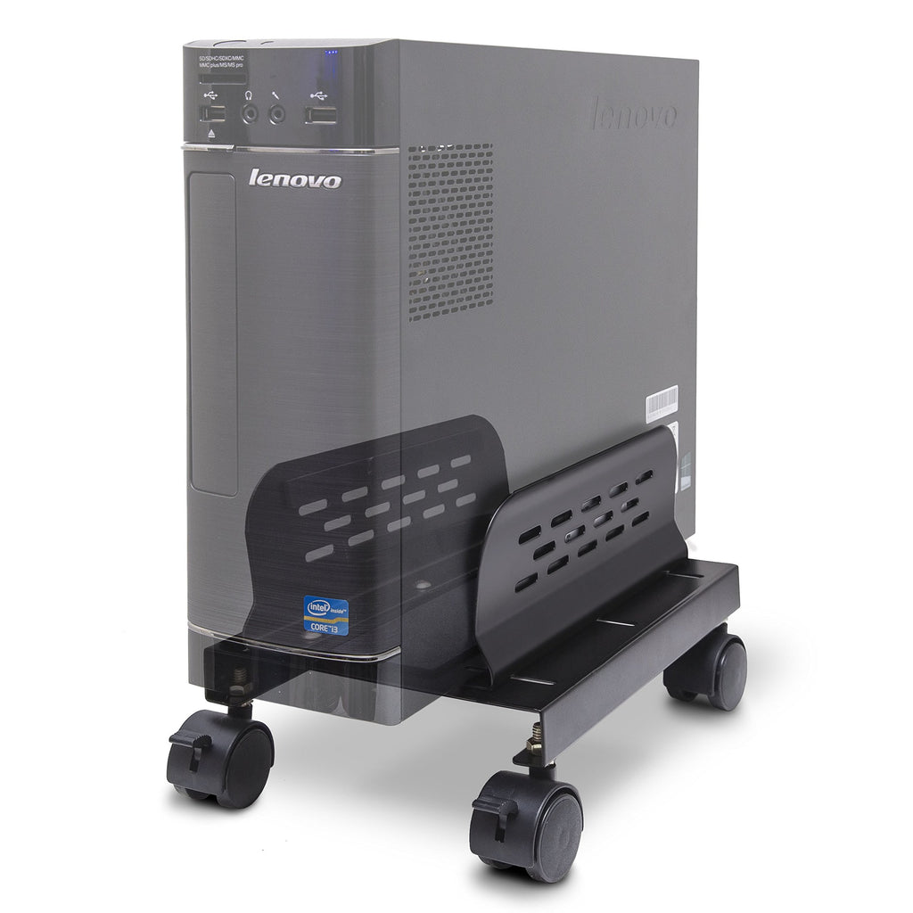 Syba Sy-Acc65093 Slim Pc Or Ups Metal Floor Stand With Adjustable Width & Caster Wheels