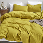 Luxlovery Chartreuse Comforter Set Full Moss Green Bedding Comforter Set L Modern Solid Grass Green Soft Breathable Yellowish-Gr