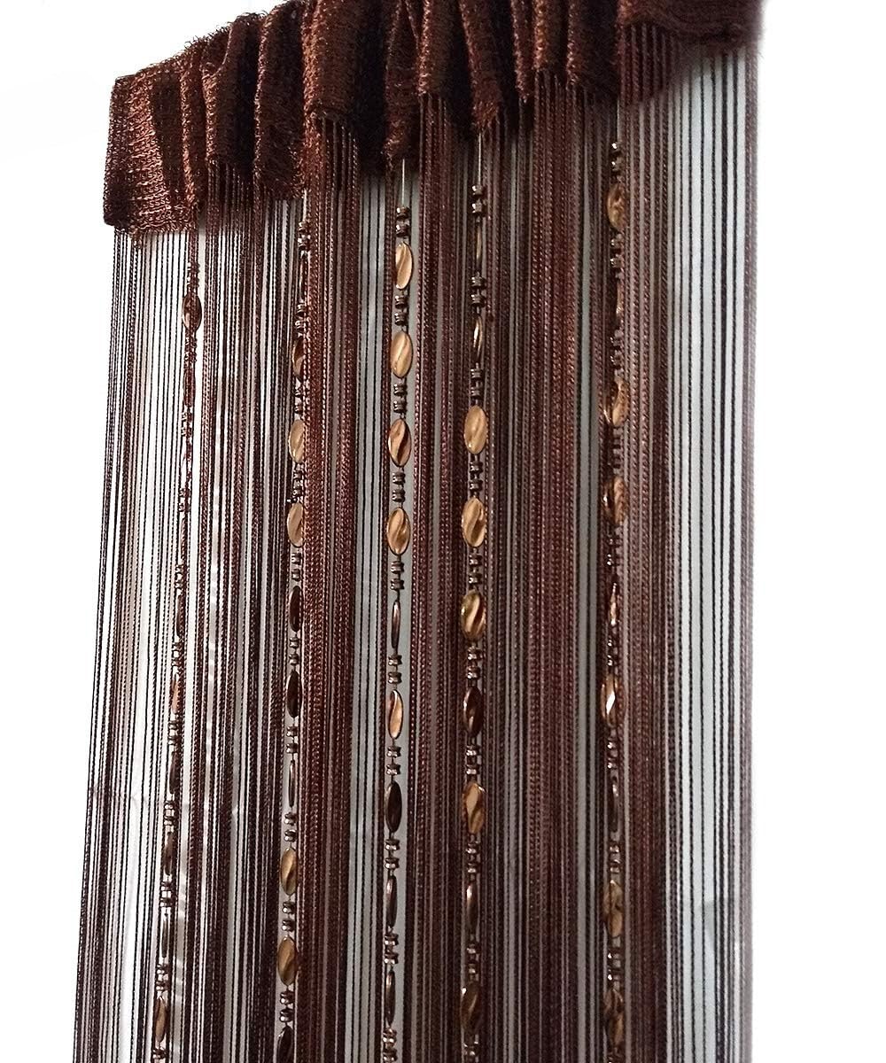 ave split 100cmX200cm Decorative Door String Curtain Beads Wall Panel Fringe Window Room Divider Blind for Coffee House Restaura